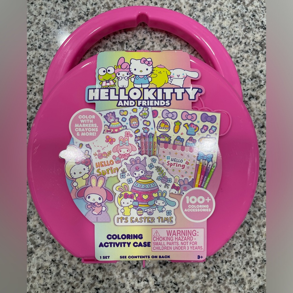 Hello kitty and friends Easter coloring activity case